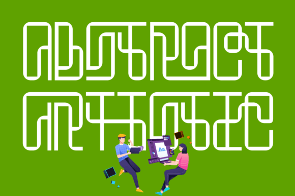 Abstract Artistic Font for Bold Campaign Headlines