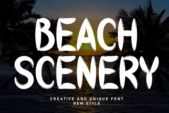 Beach Scenery Font: The Perfect Display Typeface for Makers