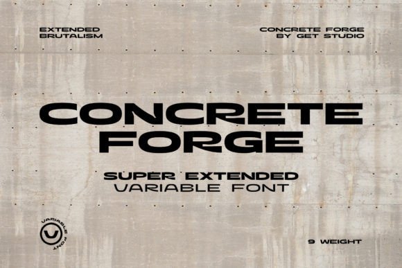 Concrete Forge: A Bold Display Font for Makers