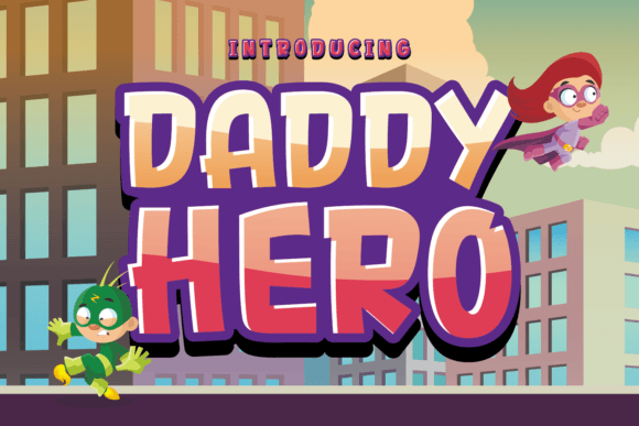 Daddy Hero: A Playful Display Font for Bold Web Design