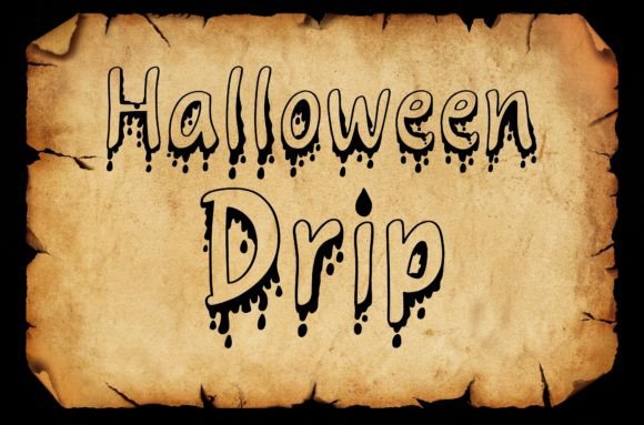 Halloween Drip: A Spooky Display Font for Editorial Design