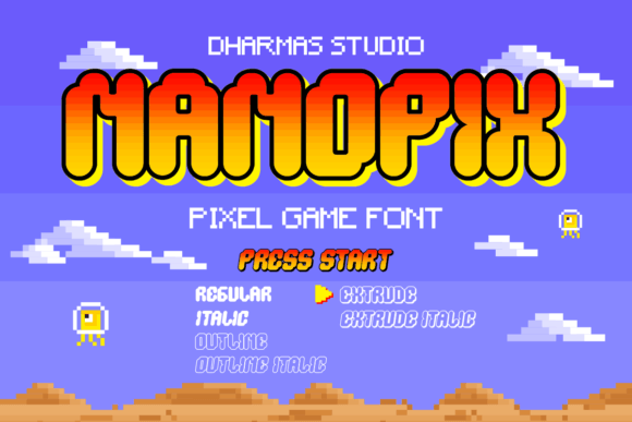 Nano Pix Display Font for Retro Web Design