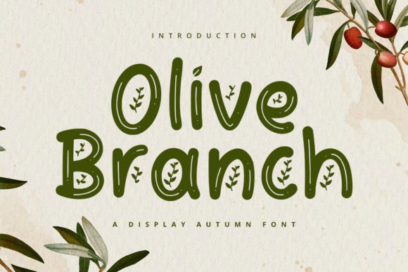 Olive Branch Font: A Modern Display for Cute Branding