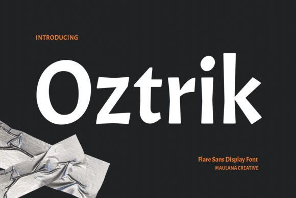 Oztrik: A Soft Flare Sans Display Font for Modern Editors