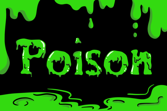 Poison Display Font for Spooky Web Headers
