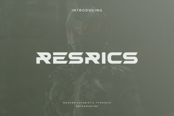 Resrics: A Futuristic Display Font for Modern Branding