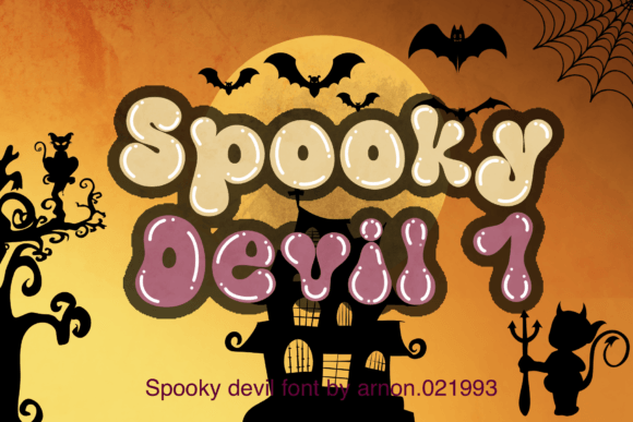 Spooky Devil 1: A Playful Display Font for Web Headers