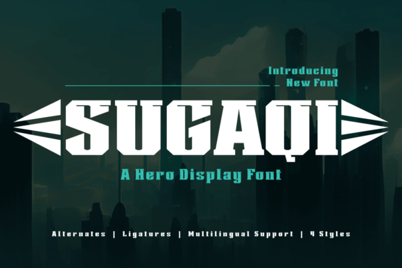 Sugaqi: A Superhero Display Font for Bold Branding