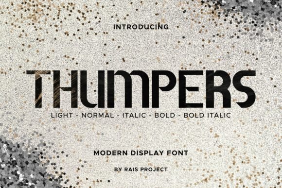 Thumpers: A Sporty Display Font for Makers