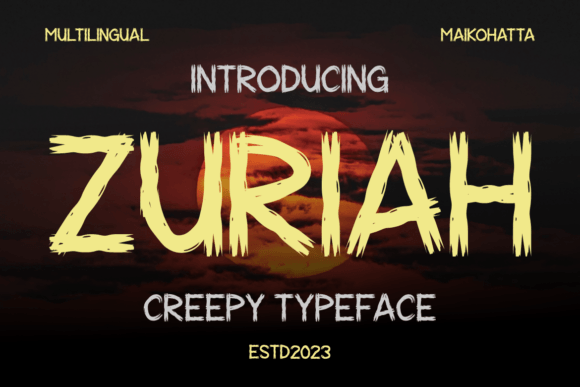 Zuriah Display Font for Spooky Web Headers